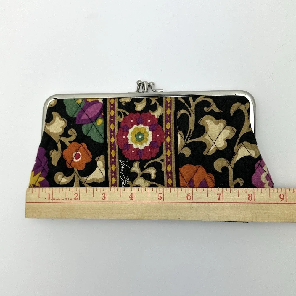 Vera Bradley Purse Floral Suzani Kisslock Clutch Wallet - Picture 7 of 8